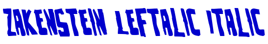 Zakenstein Leftalic Italic 字体